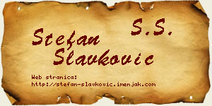 Stefan Slavković vizit kartica